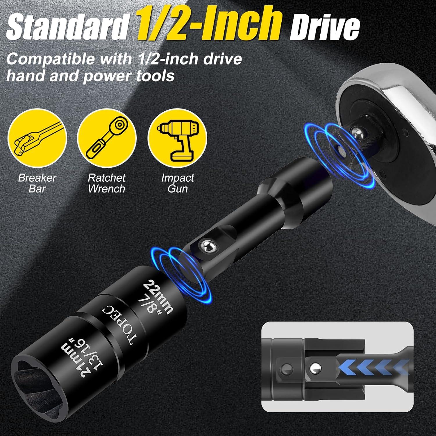 Kit de Eliminación de Tuercas Topec Flip 5 Piezas 17-27mm