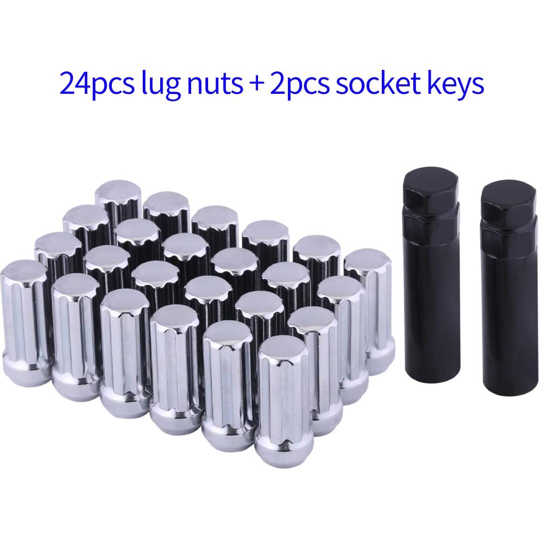 Juego de 24 Tuercas de Rueda M14x1.5 ChnewAuto con Llaves