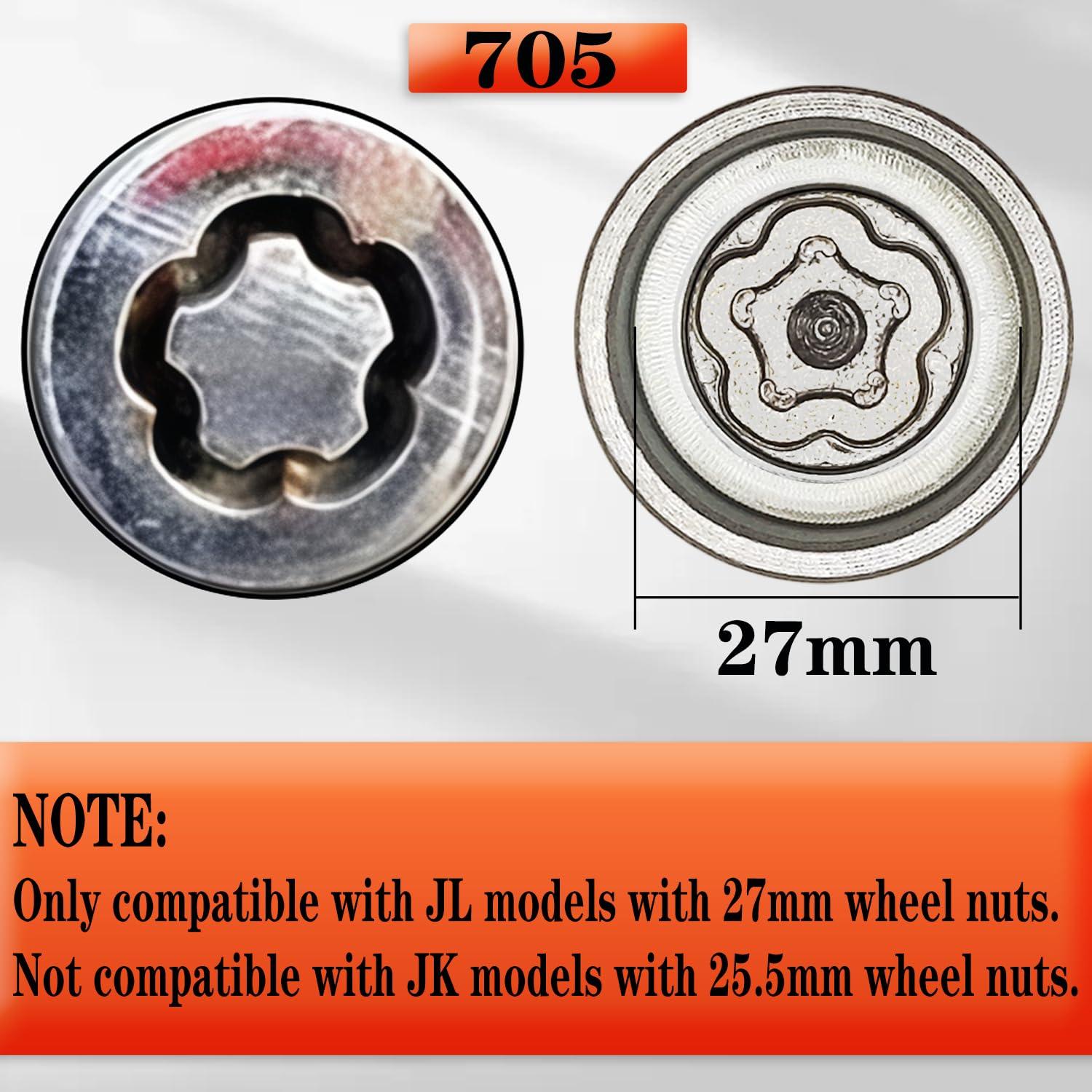 Llave de Tuerca de Bloqueo Jeep JL 705 - 27mm