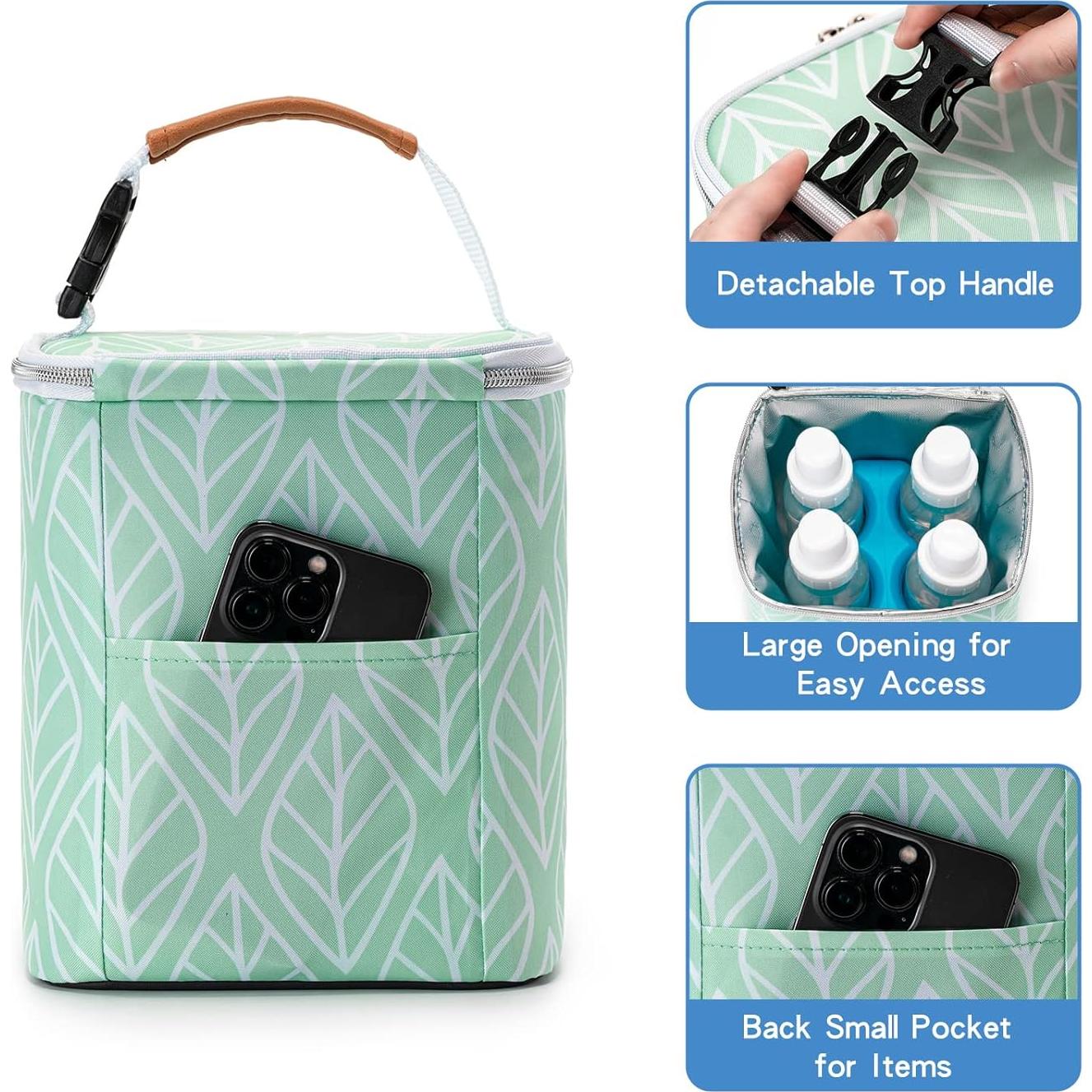 Bolsa Enfriadora BABEYER Verde para 4 Biberones 266 ml