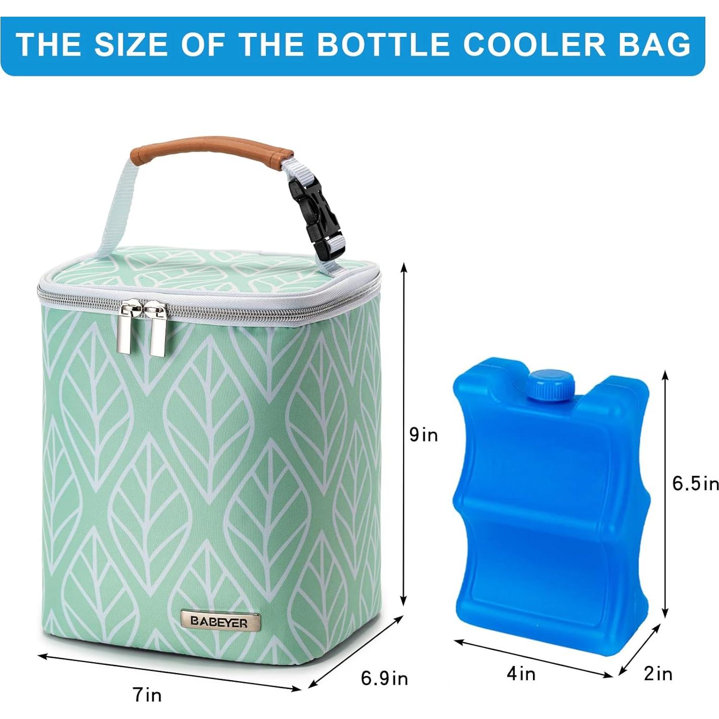 Bolsa Enfriadora BABEYER Verde para 4 Biberones 266 ml