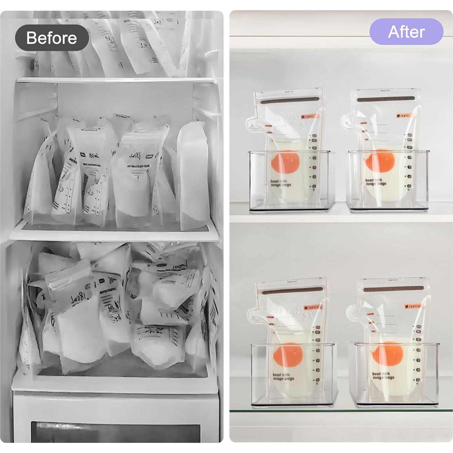 Contenedores de Almacenamiento de Leche Materna Hudgan 4 PCS