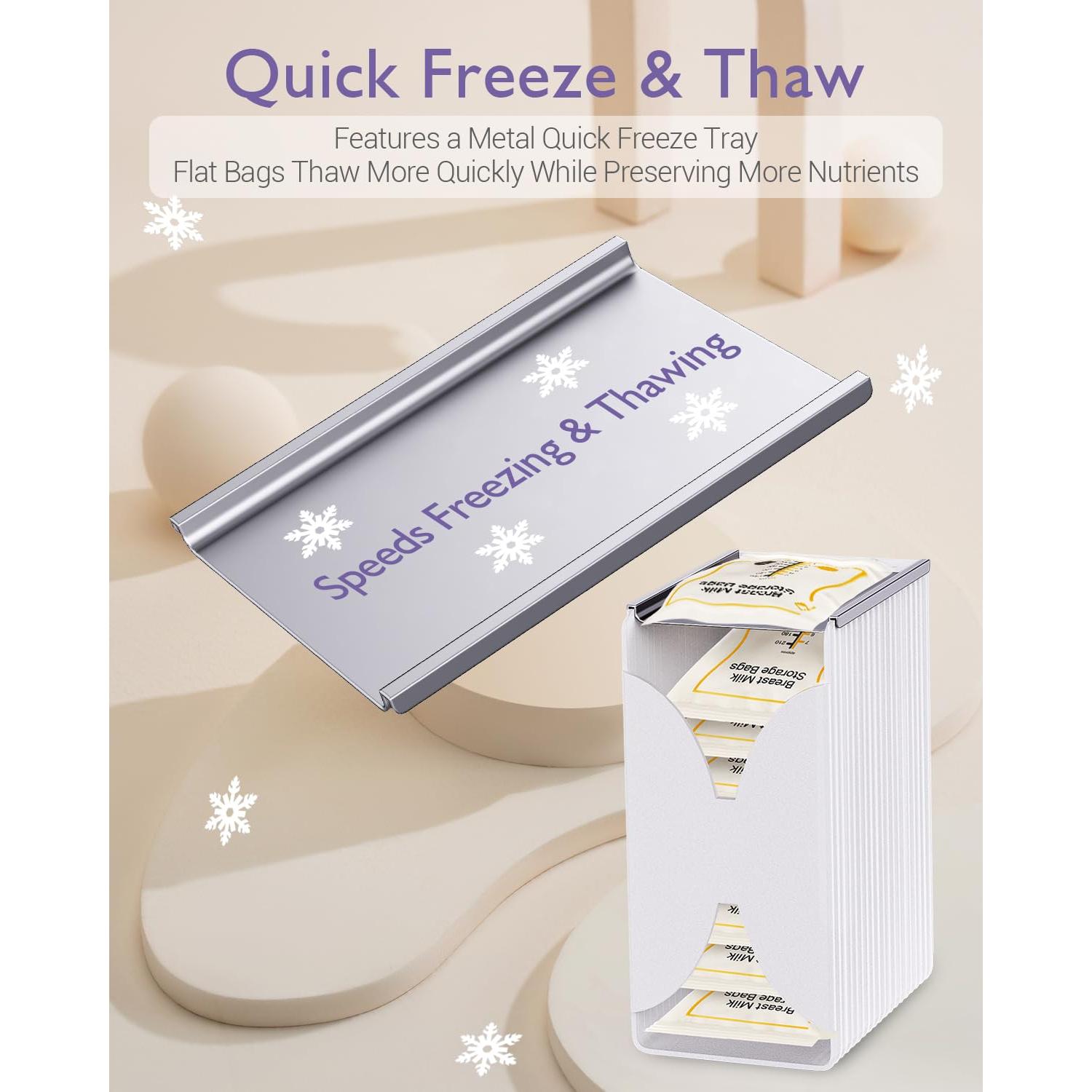 Organizador Torre para Almacenamiento de Leche Materna - Blanco