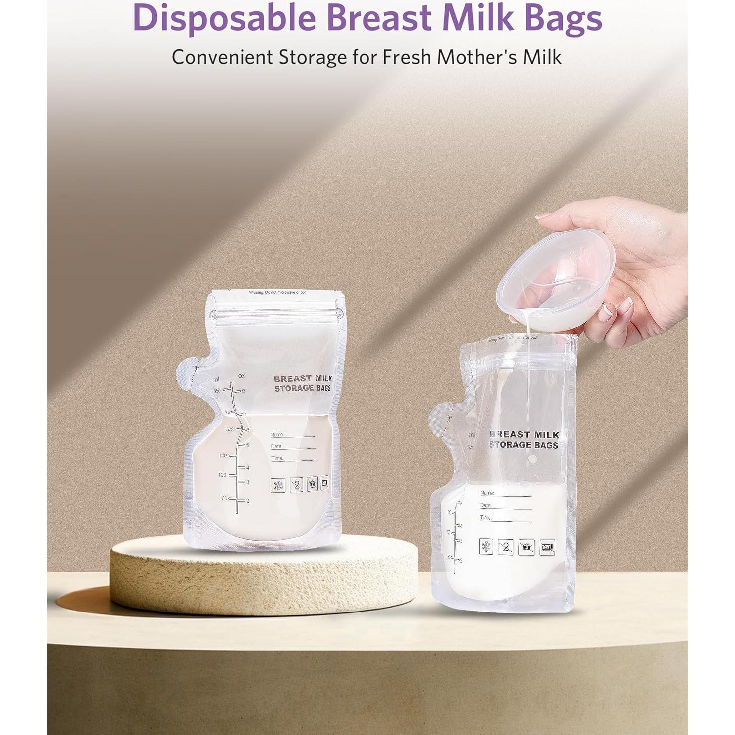 Kit de Lactancia Esenciales NAISMUMMY - Extractor Manual, Protectores, 30 Bolsas