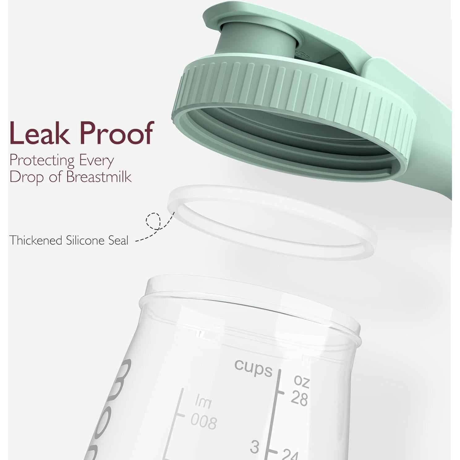 Jarra de Leche Materna Momcozy de Vidrio Resistente al Calor