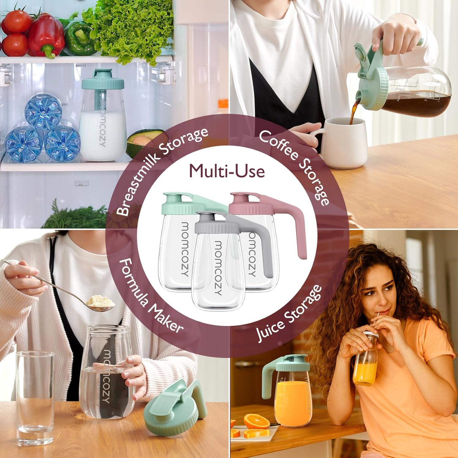 Jarra de Leche Materna Momcozy de Vidrio Resistente al Calor