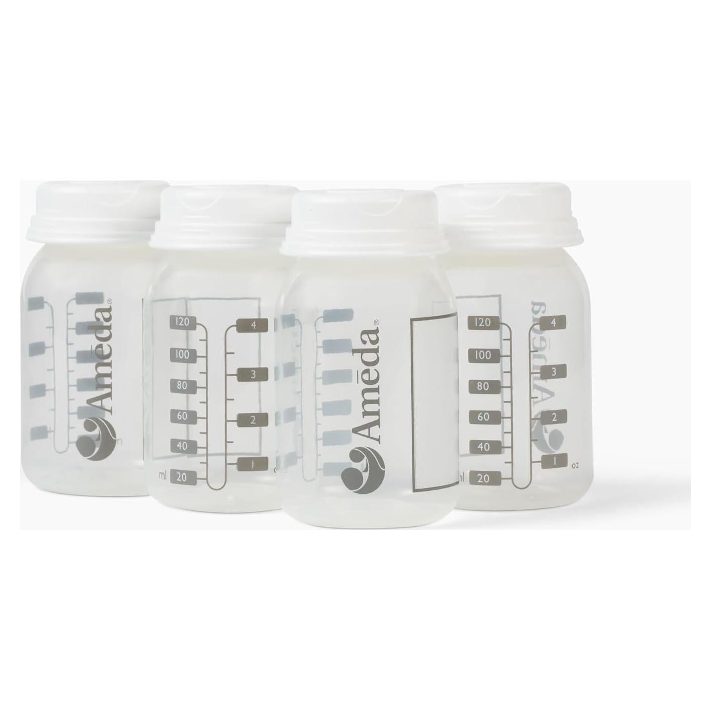 Botellas de Almacenamiento de Leche Materna Ameda 130 ml - 4 Unidades