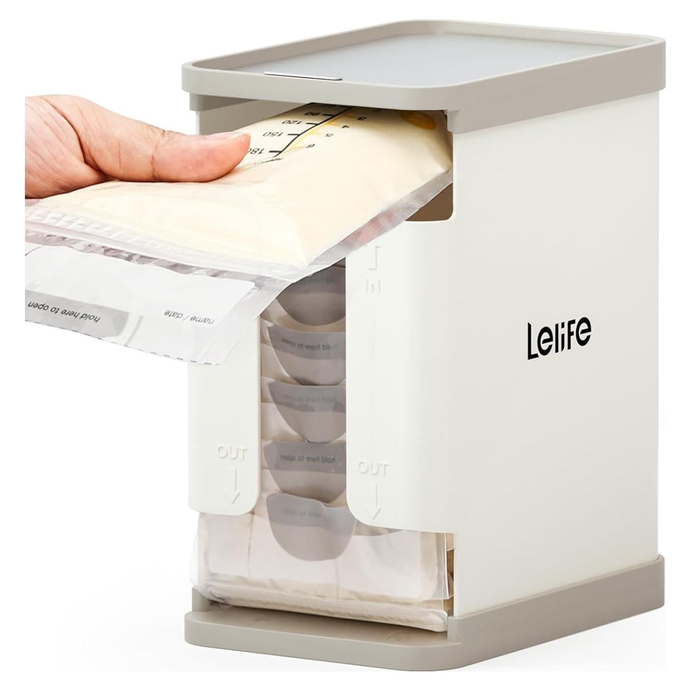 Organizador de Congelador de Leche Materna Lelife Blanco 1700ml