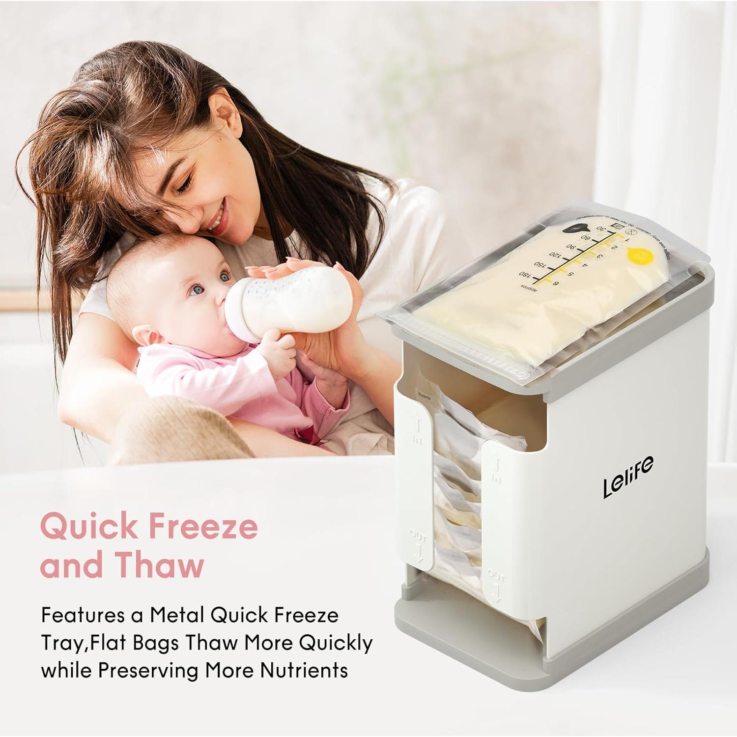 Organizador de Congelador de Leche Materna Lelife Blanco 1700ml