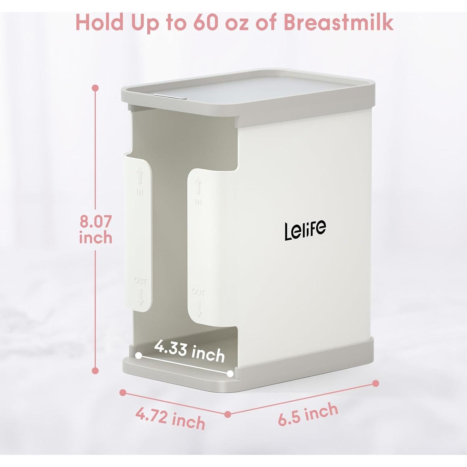 Organizador de Congelador de Leche Materna Lelife Blanco 1700ml