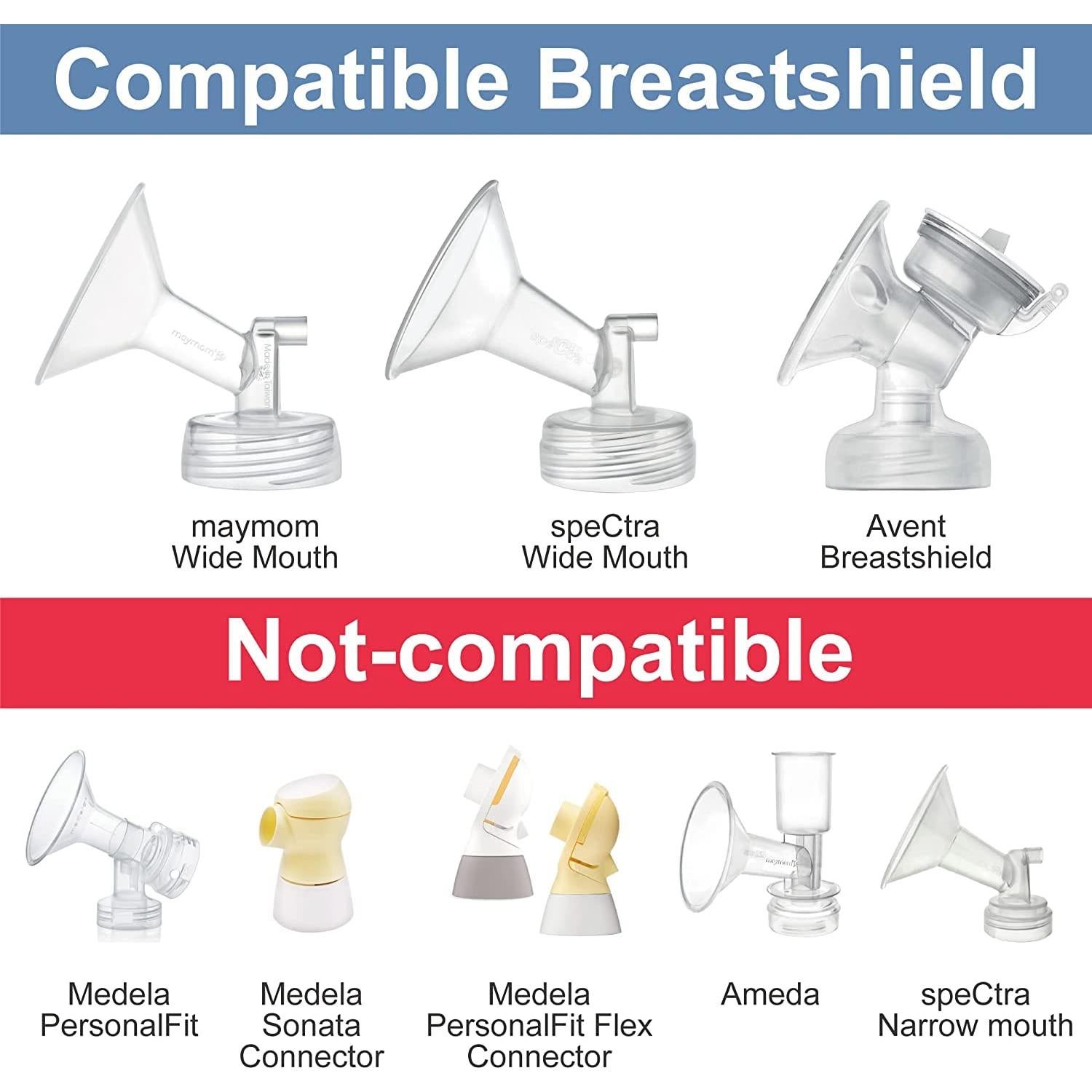 Adaptadores de bolsa de almacenamiento de leche Maymom 2 piezas