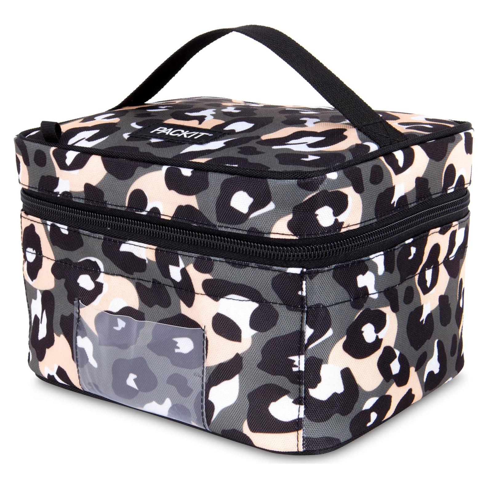 Cooler Congelable PackIt para Leche Materna 5oz Leopardo Gris