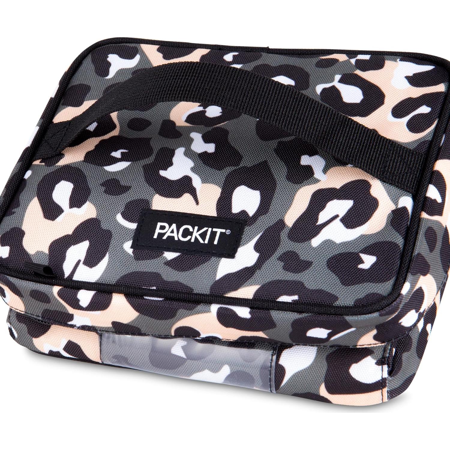 Cooler Congelable PackIt para Leche Materna 5oz Leopardo Gris