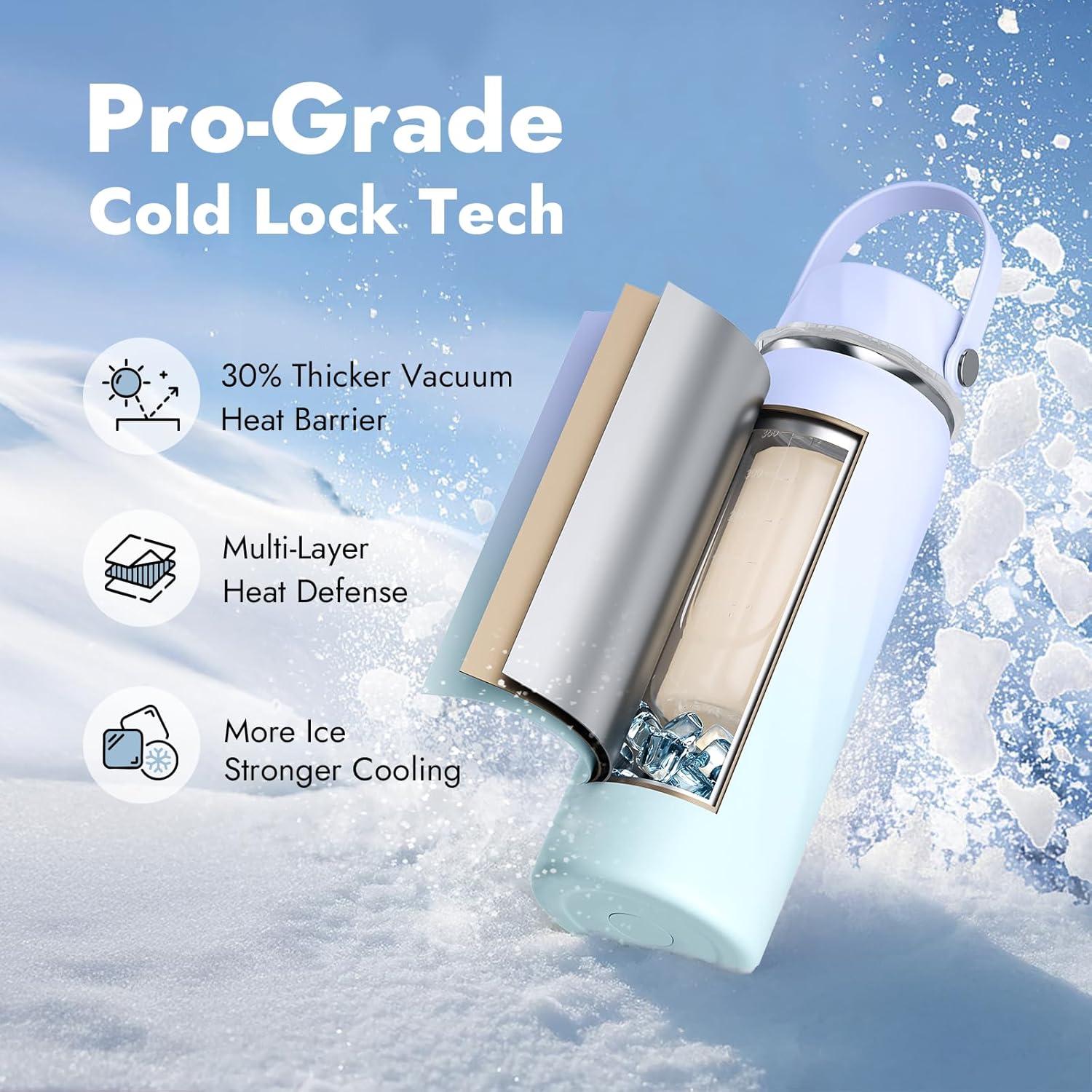 Botella Enfriadora de Leche Materna HEYTRIP 20oz Acero Inoxidable