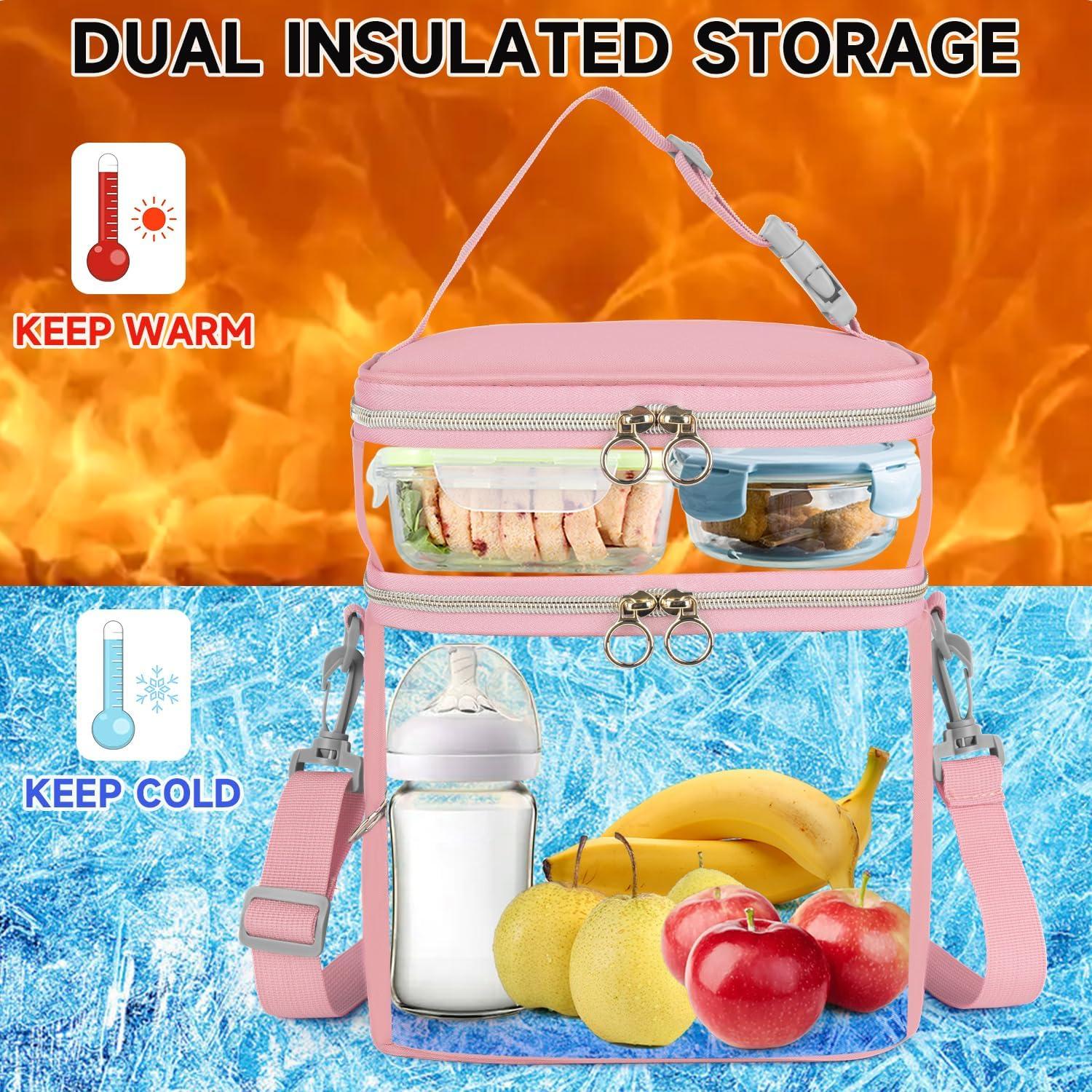 Bolsa Térmica Jaffzora para Leche Materna Rosa 6 Biberones