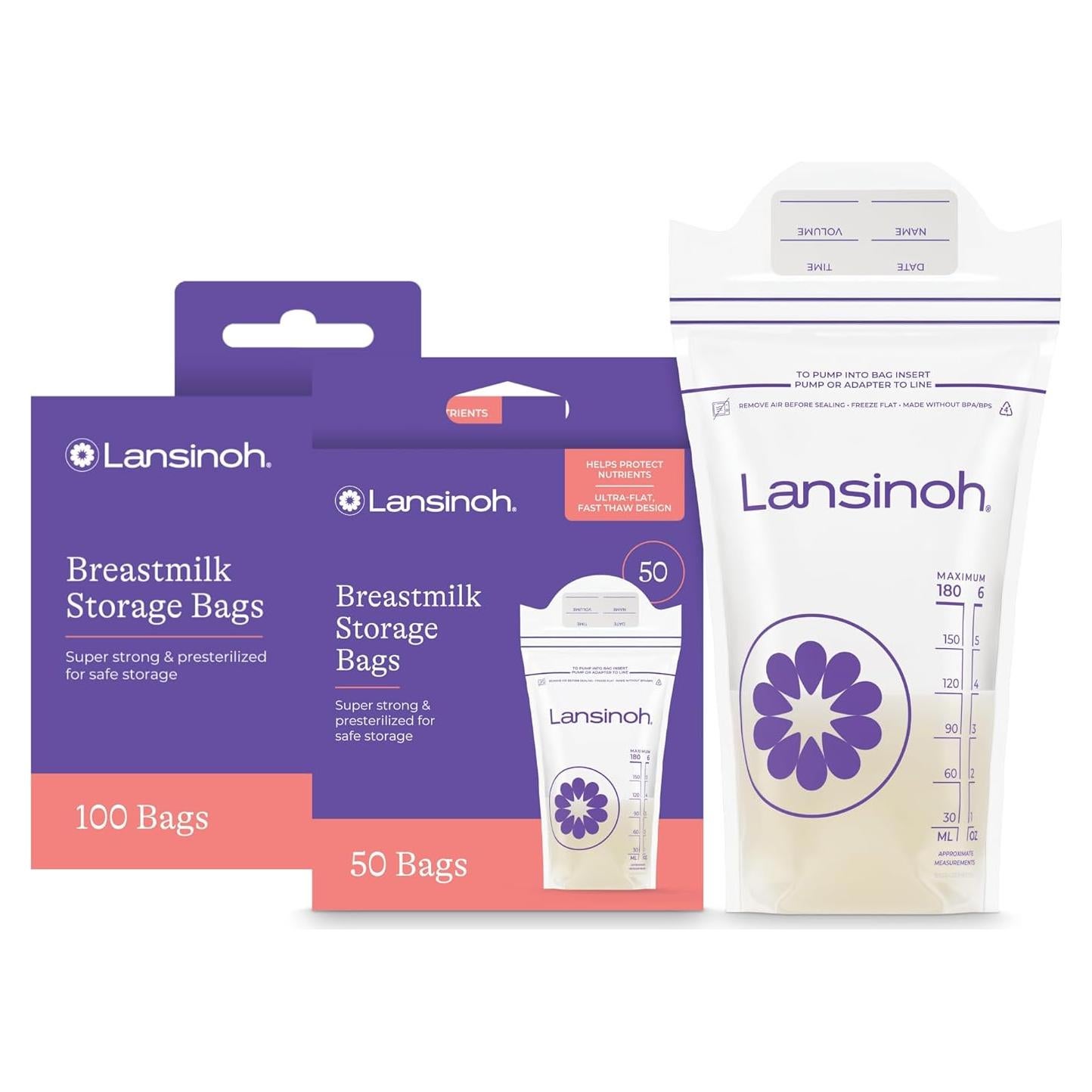 Bolsas de Almacenamiento de Leche Materna Lansinoh 150 Unidades 170g