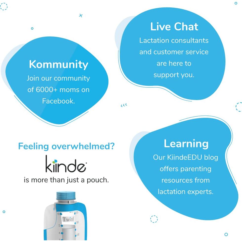 Bolsas de Almacenamiento de Leche Materna Kiinde 6oz 40 Unidades