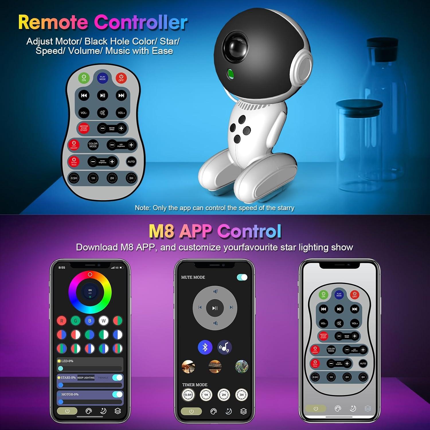 Proyector de Estrellas GCT DQ-M8 con Control Remoto y Temporizador