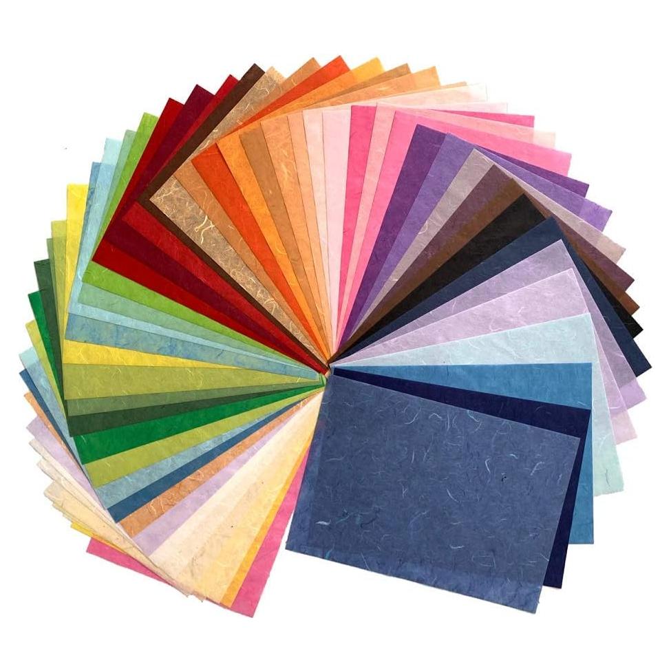 50 Hojas A4 Papel de Morera Colores Mixtos RATREE 888