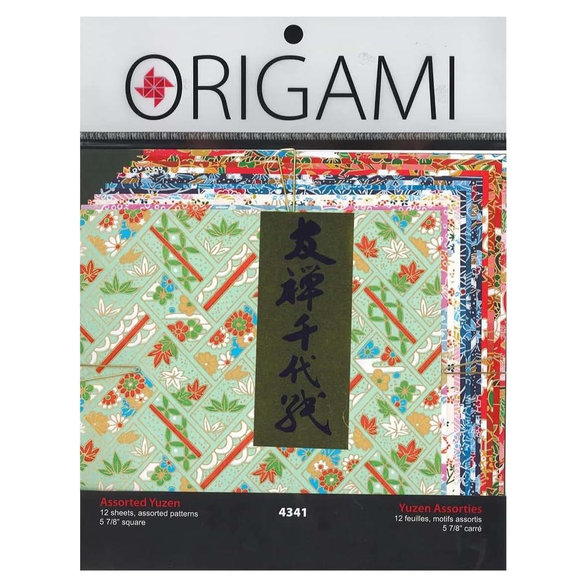 Papel Origami Yuzen 14.92 cm Y&C 12 Piezas Brillantes