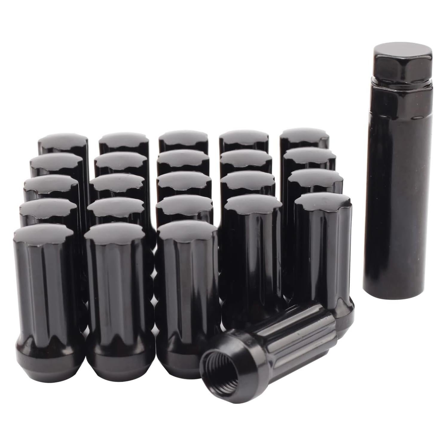 Juego de 24 Tuercas de Rueda Mardarth 14mmx1.5 7 Spline Negro