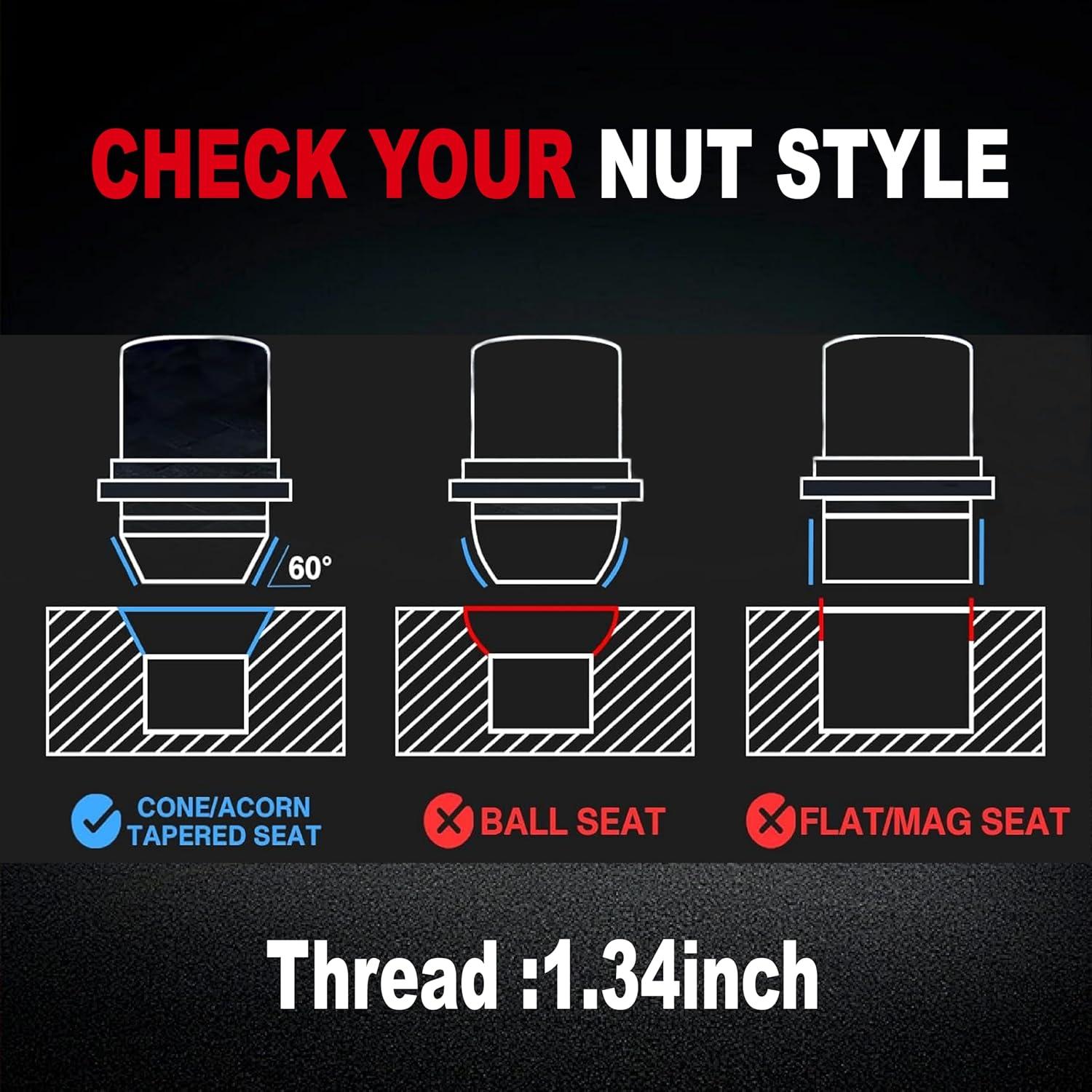 Juego de Tuercas de Bloqueo de Rueda Antirrobo DPHXF M12x1.5