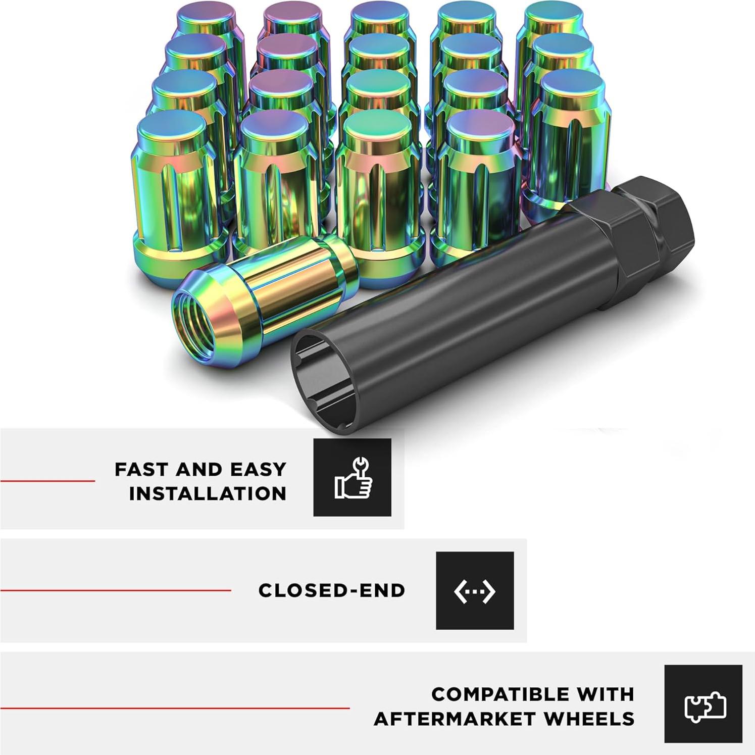Tuercas de Lazo Caballero Blanco 3804NEO-20AM Neo Cromo 20 Pzas