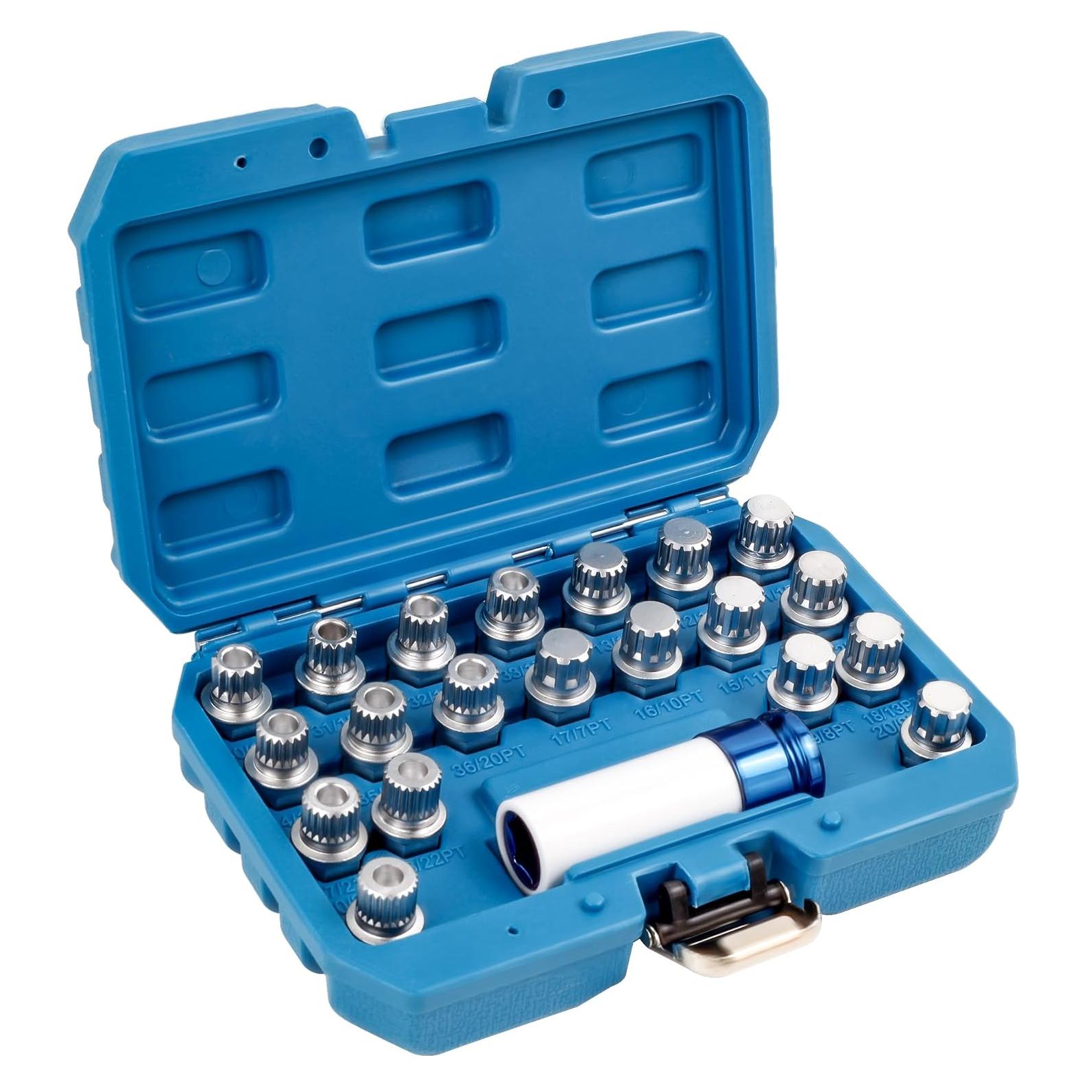 Kit de Eliminación de Bloqueo de Rueda Ntoauto 21 Piezas 12.7mm