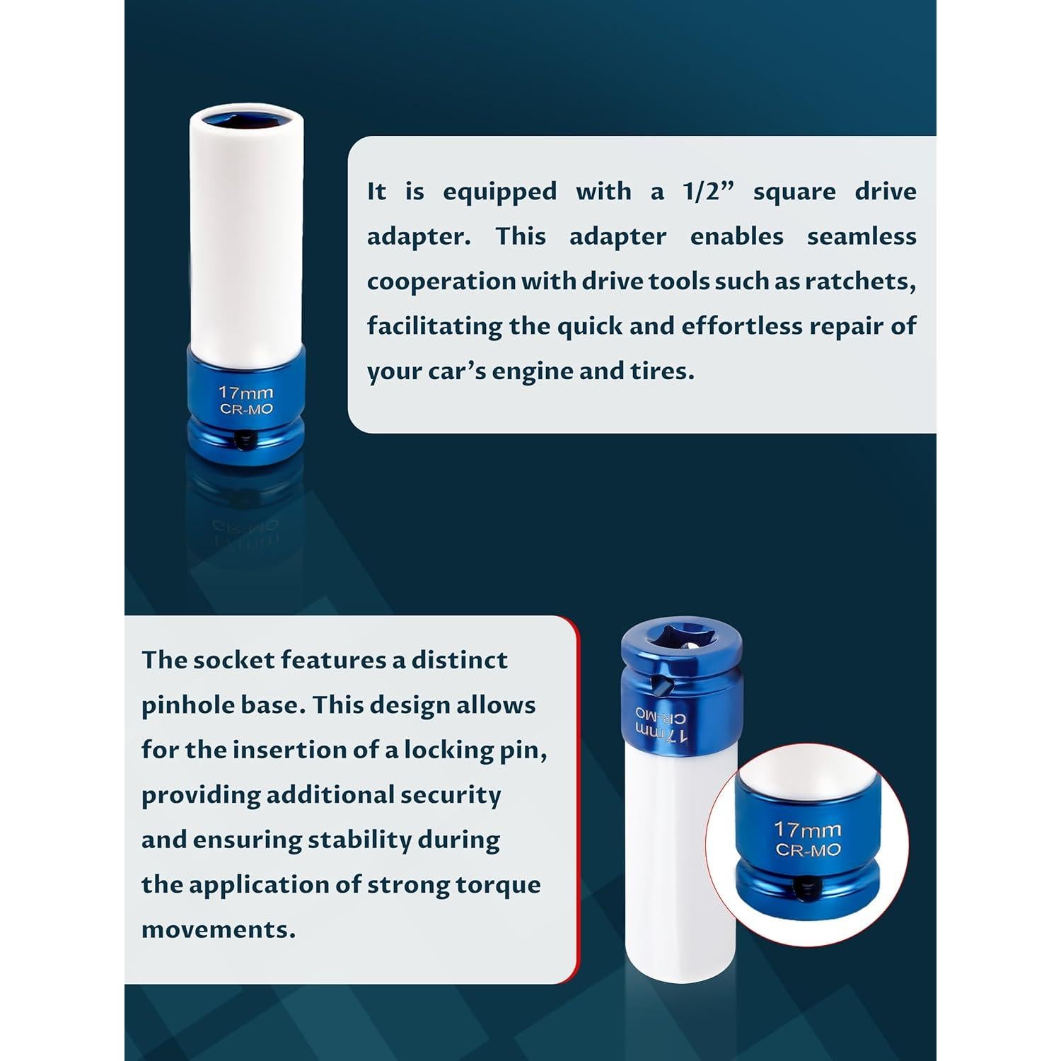 Kit de Eliminación de Bloqueo de Rueda Ntoauto 21 Piezas 12.7mm