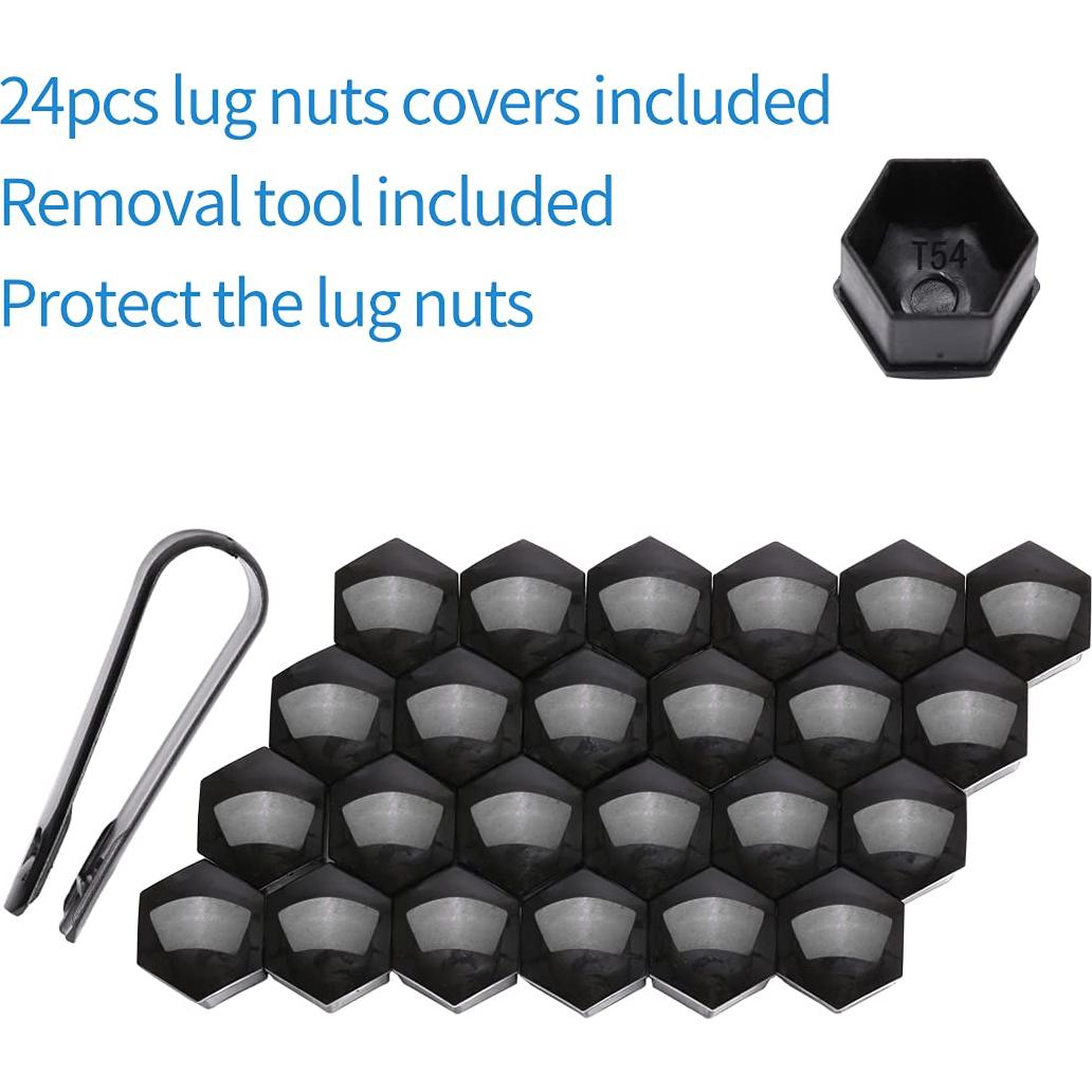 Tuercas de Llantas Acorn ChnewAuto M14x1.5 Negras 51mm - 24 pcs