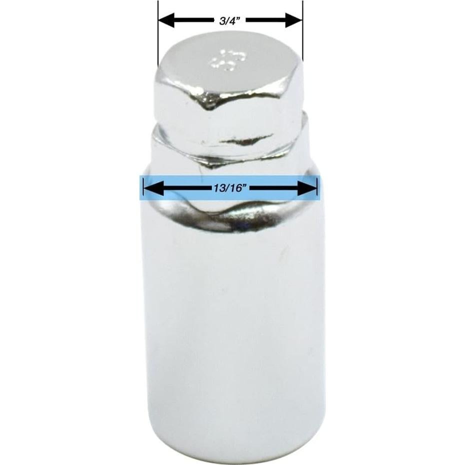 Cerraduras de Rueda Partes de Accesorios de Rueda 9/16"-18 Cromadas