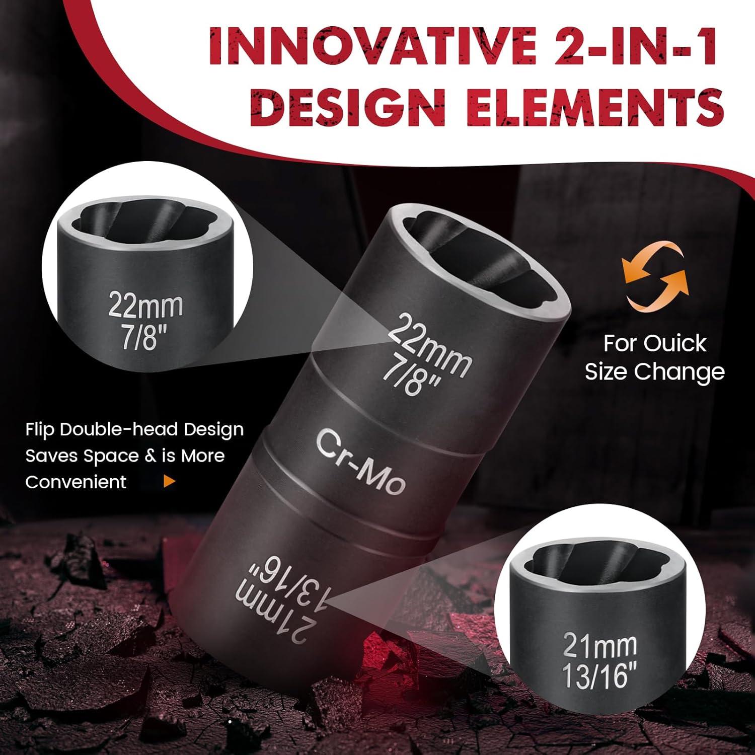 Juego de 7 Piezas Extractor de Tuercas QIFITOOL - Acero Cr-Mo