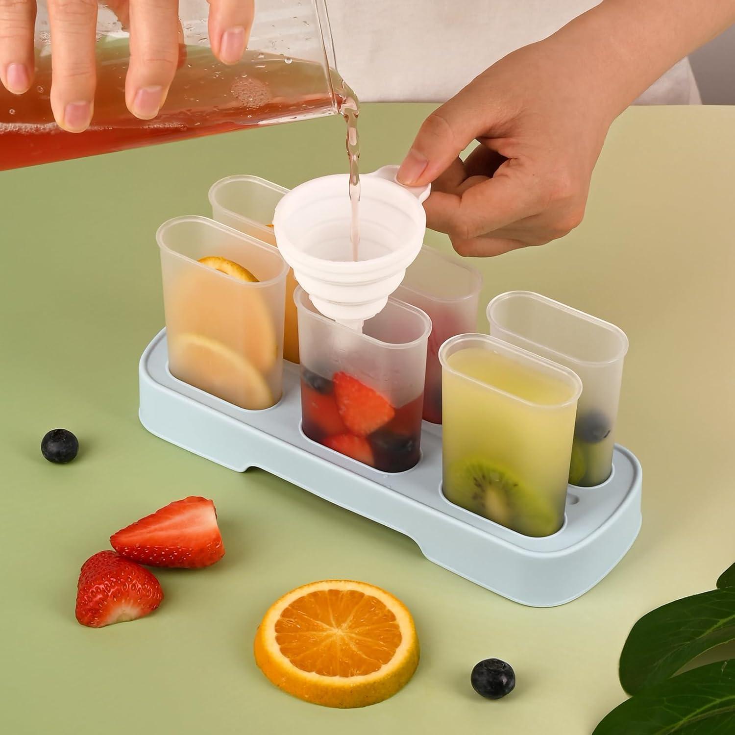 Moldes para Paletas WMKGG 6 PCS Azul con Palitos y Base