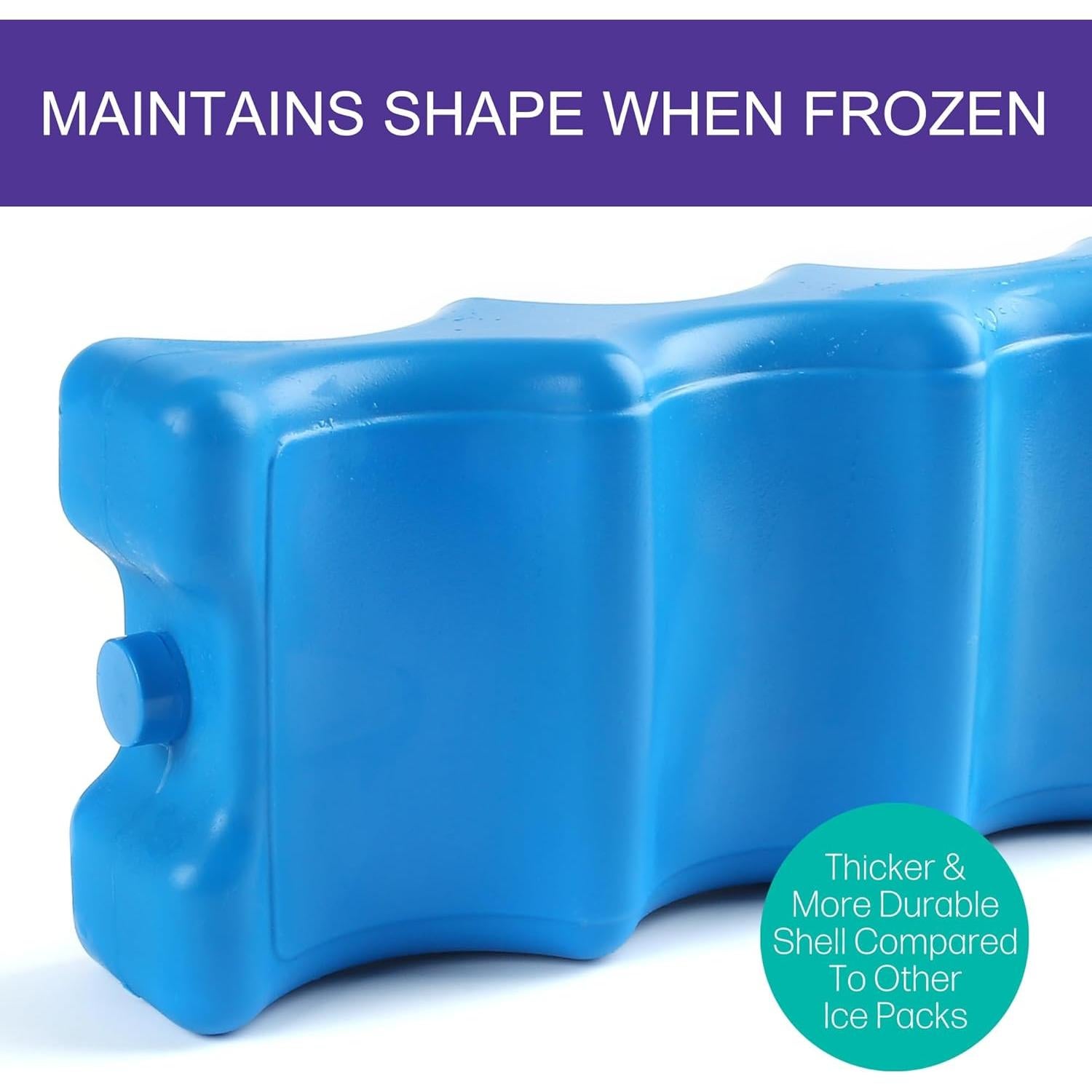 Paquete de Hielo Reutilizable LotFancy 2-Pack Azul 525g