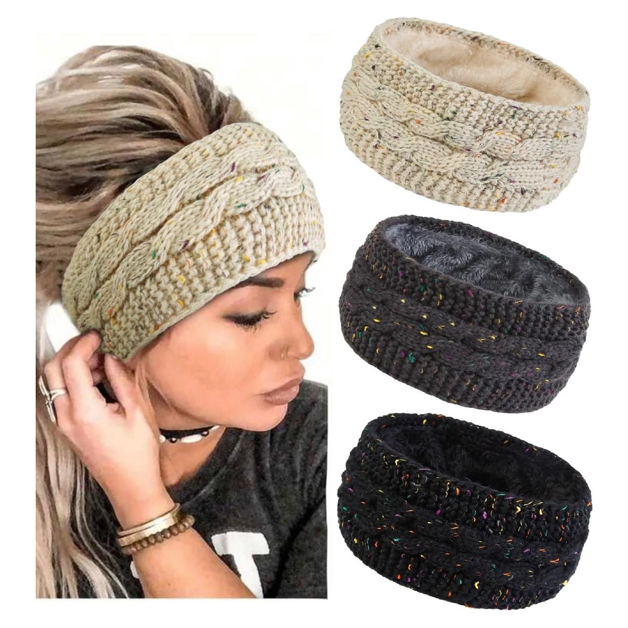 Diademas de Invierno Huachi para Mujeres - Forro Polar, 3 Colores