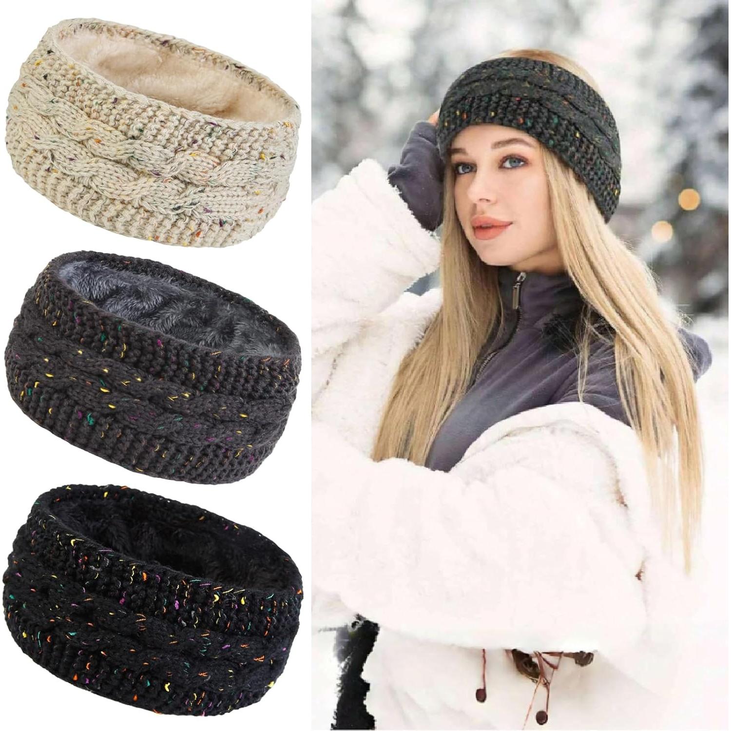 Diademas de Invierno Huachi para Mujeres - Forro Polar, 3 Colores