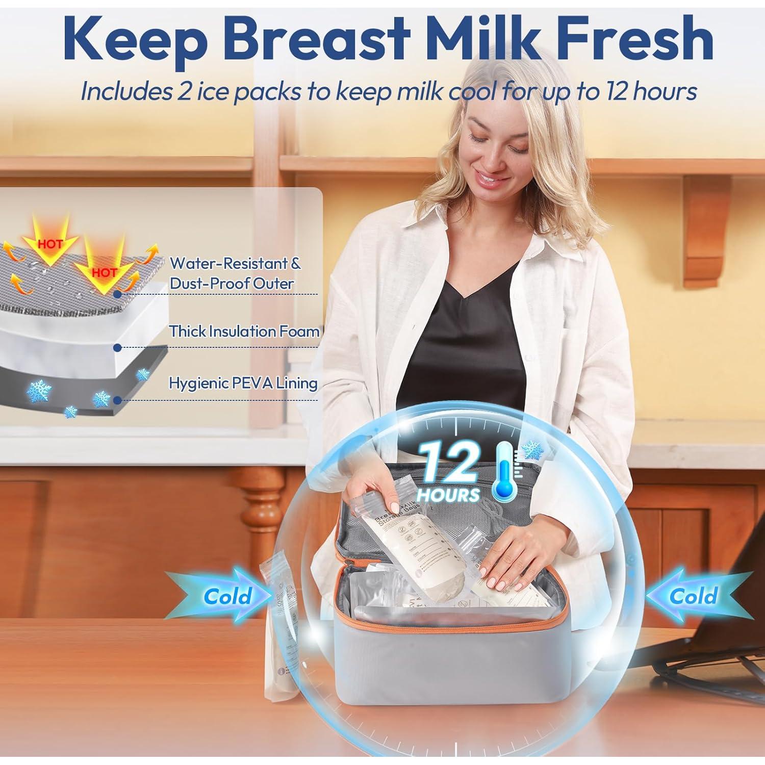 Bolsa Enfriadora Aislada NCVI para Extractor de Leche Spectra