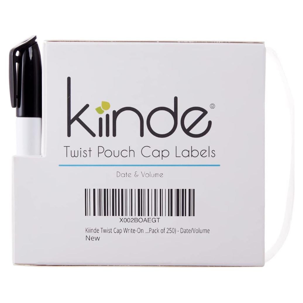 Etiquetas Adhesivas Kiinde Twist Cap para Leche Materna - 250 Unidades