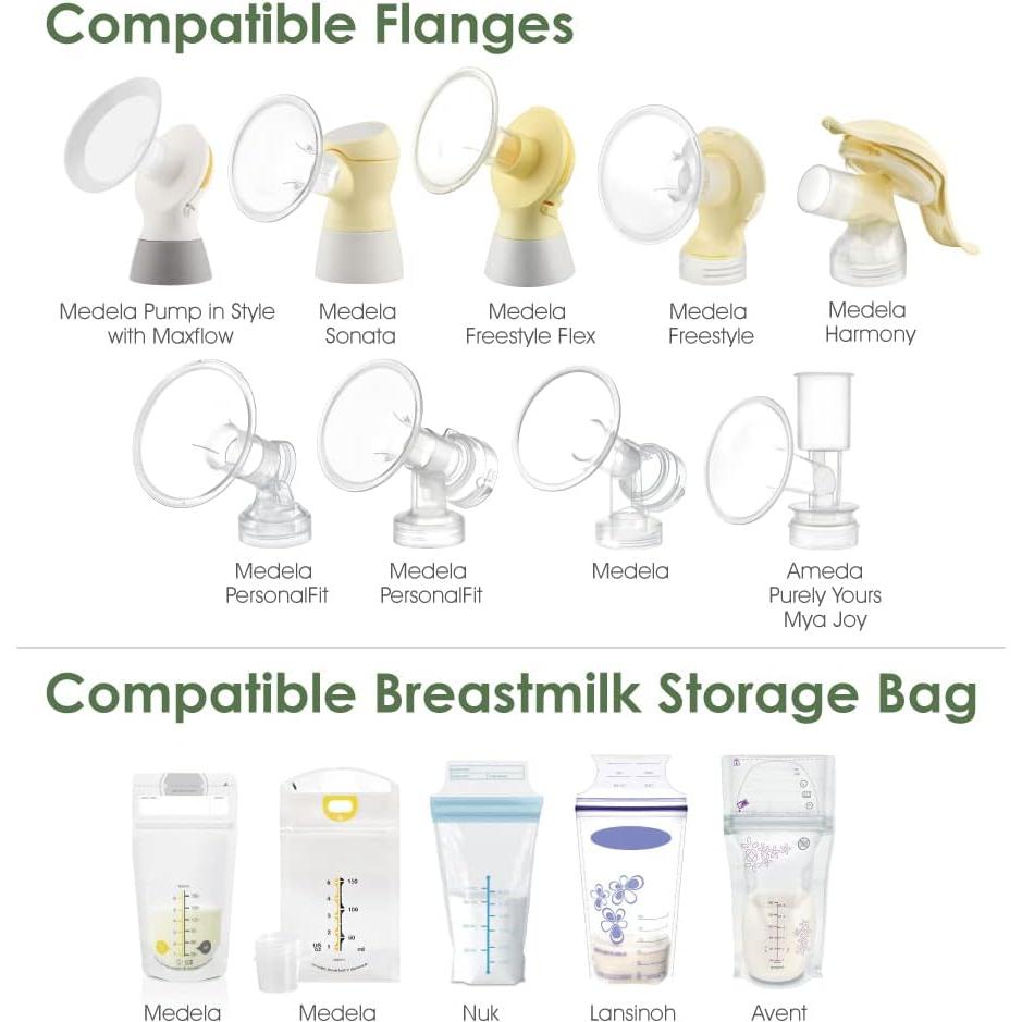 Adaptadores de bolsa de leche materna Maymom X029.3G-2Mba