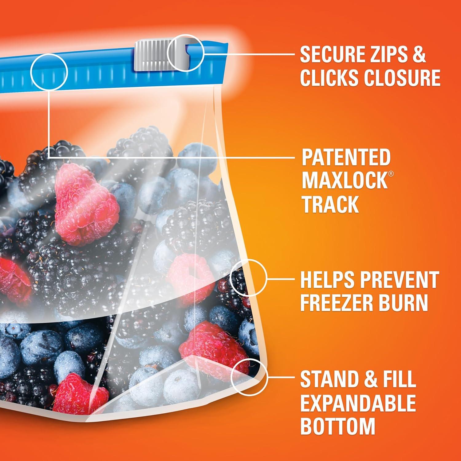 Bolsas de Almacenamiento Congelador Hefty Slider 56 Unidades