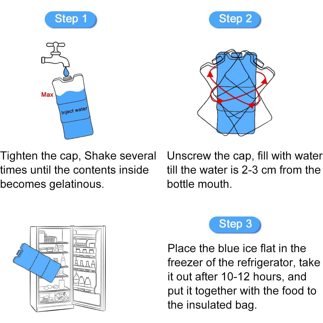 Paquete de Hielo Reutilizable JMEXSUSS 2 Unidades 20x3.5x12cm
