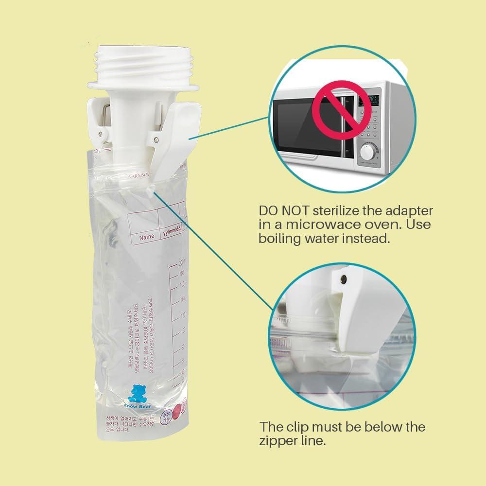Adaptador para bolsas de leche materna PumpMom - Compatible con Avent y Spectra