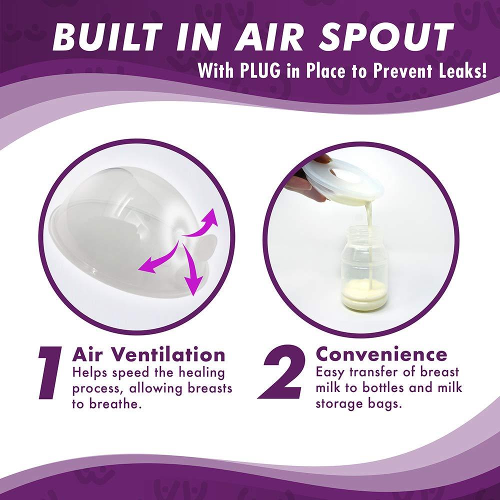 Conchas de Leche Materna Mommyz con Tapones - 2 Paquete