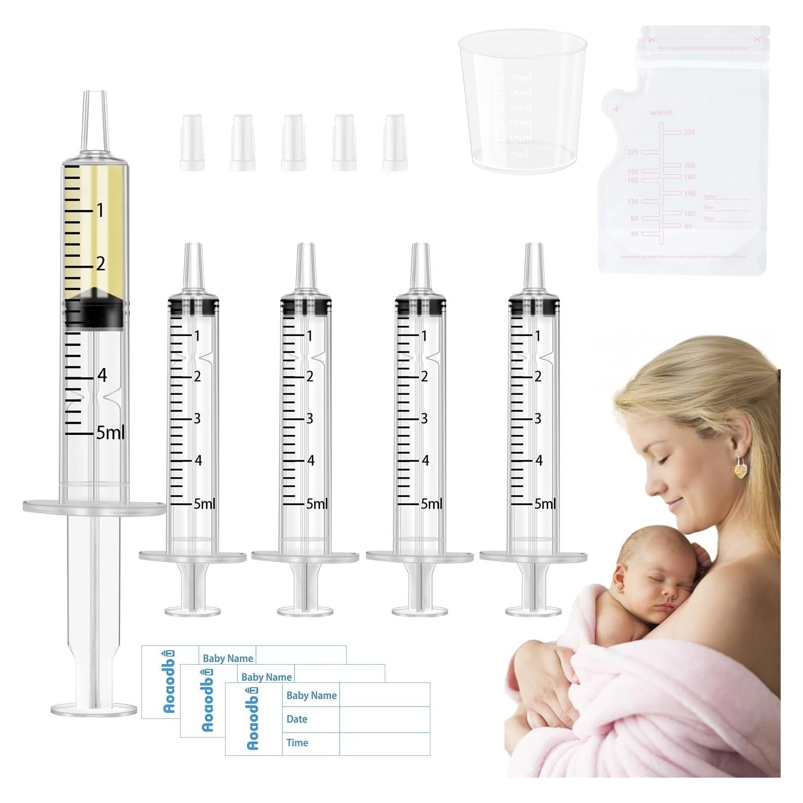 Kit Recolector de Calostro Aoaodbu 40 Piezas 5ml