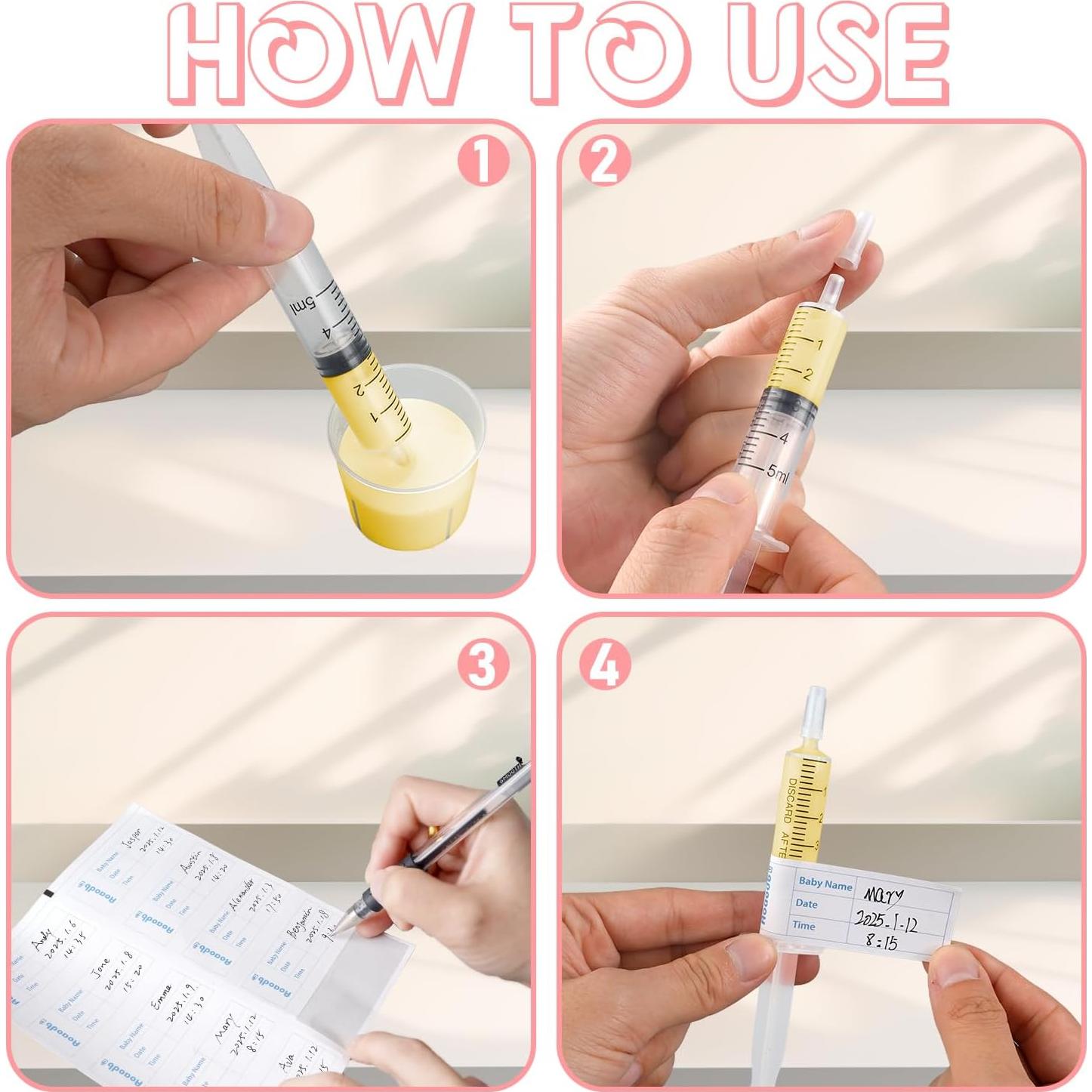 Kit Recolector de Calostro Aoaodbu 40 Piezas 5ml