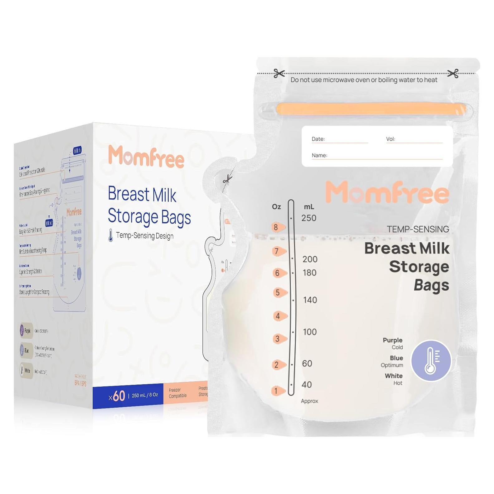 Bolsas de Almacenamiento de Leche Materna Momfree 60PCS