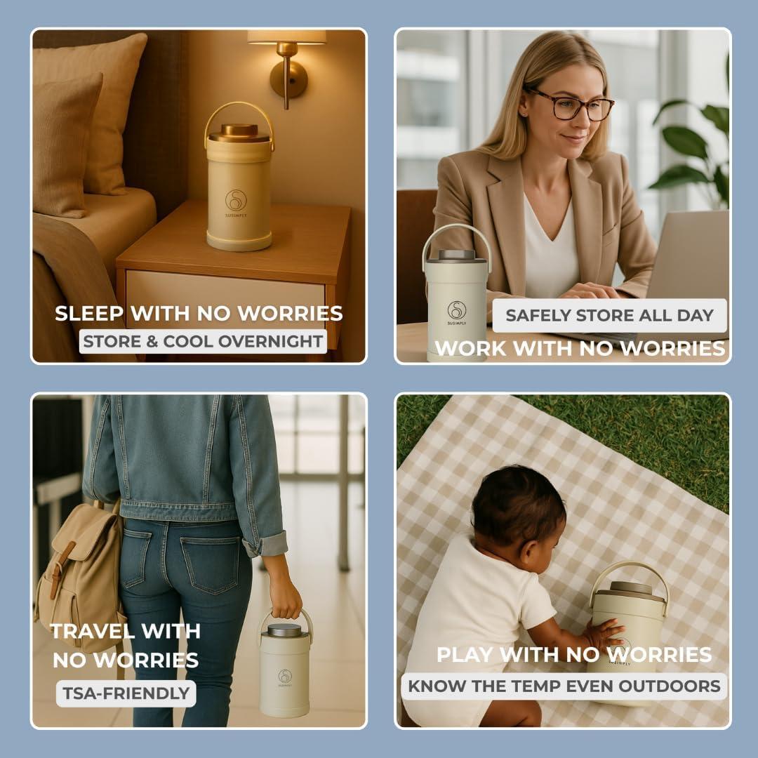 Enfriador Portátil Babytop 2L Acero Inoxidable Pantalla Digital