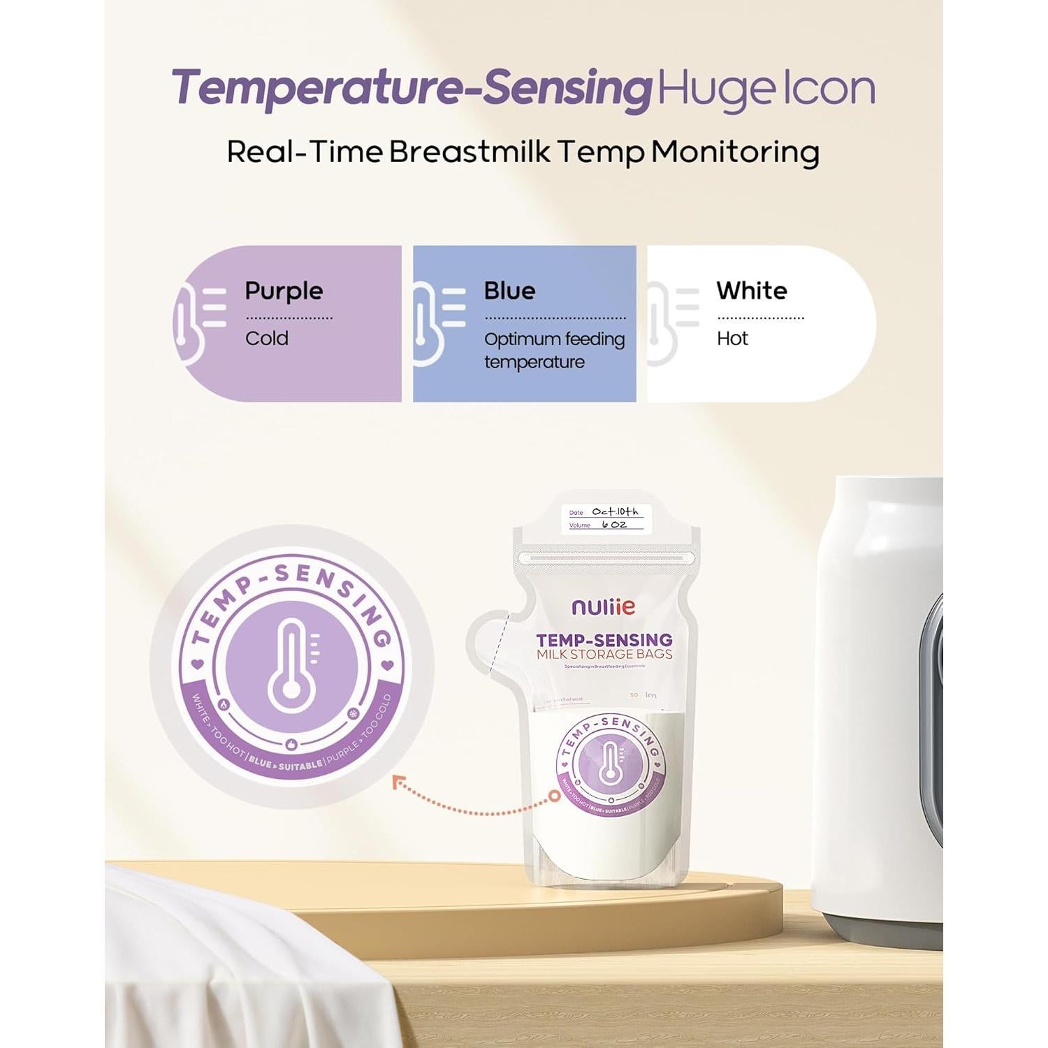 Bolsas de Almacenamiento de Leche Materna Nuliie 240pcs 6oz