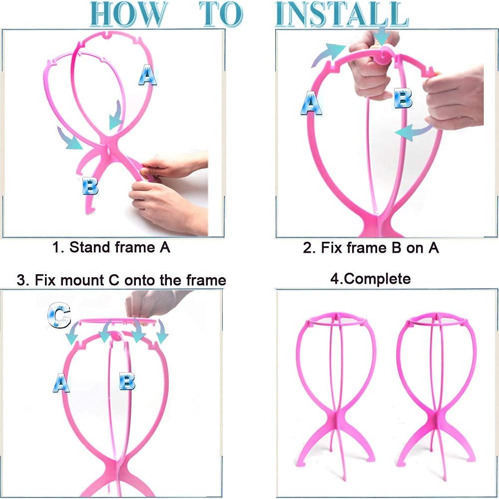 Soporte para Peluca Plegable Ruiwen 35.1 cm - 2 Piezas