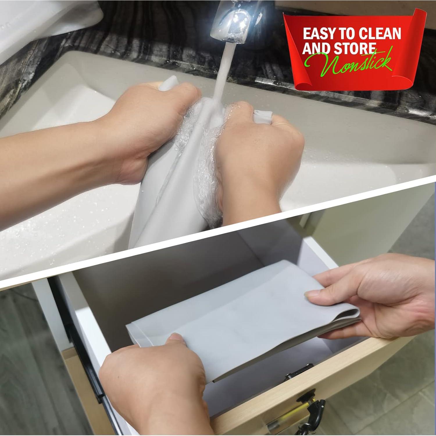 Alfombrilla de Silicona LEOBRO 59.5 x 39.7 cm Gris Claro